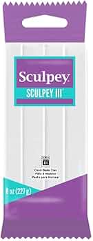 Sculpey III Polymer Clay White 1 lb by Sculpey - American Made
