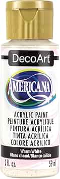 DecoArt Americana Acrylic Paint 2-Ounce Warm White by DecoArt - American Made