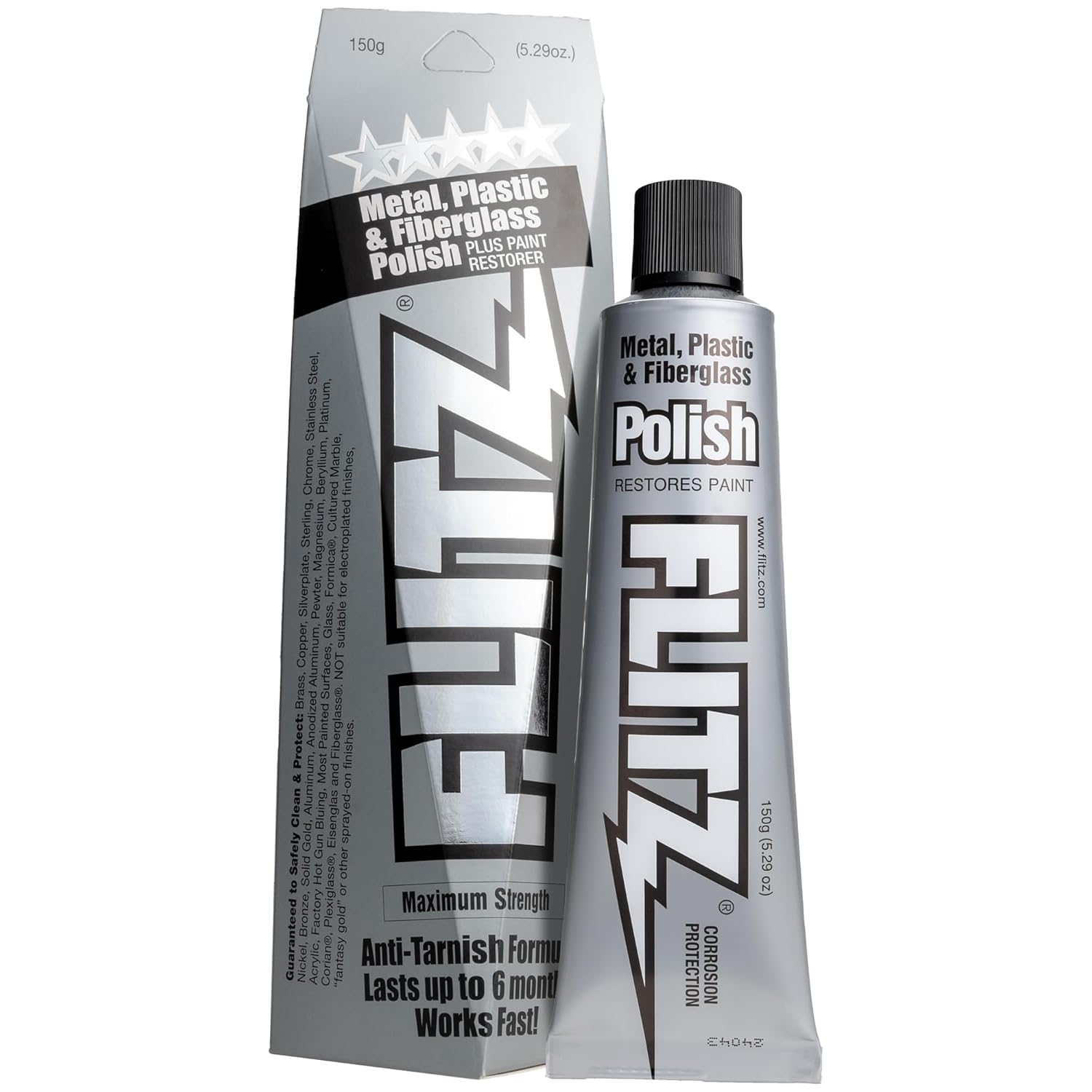 Flitz Metal Polish Paste 5.29oz USA-Made Chrome Stainless Steel Aluminum by Flitz - American Made