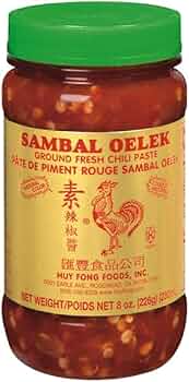 Sambal Oelek Ground Fresh Chili Paste 8oz by Huy Fong Foods - American Made