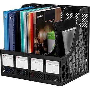 Buddy Products Task File Organizer Rack Black by Buddy Products - American Made