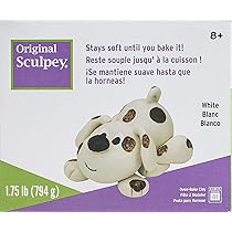 Original Sculpey White Polymer Oven-Bake Clay 1.75 lb by Sculpey - American Made