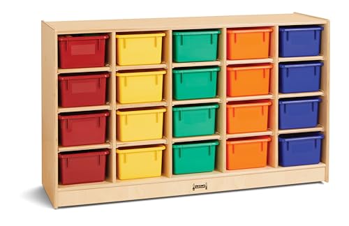 Jonti-Craft 20 Cubbie-Tray Mobile Storage Colored Bins by Jonti-Craft - American Made