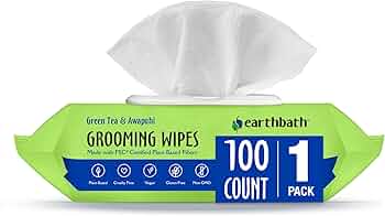 Earthbath Green Tea and Awapuhi Grooming Wipes for Dogs and Cats, 100 Count by Earthbath - American Made
