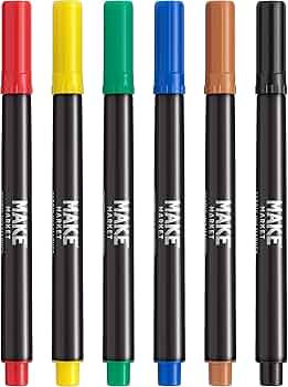 Uchida Marvy Fine Point Fabric Markers Primary 6-Color Set by Uchida of America - American Made