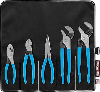 Channellock TOOL ROLL-3 5-Piece Professional Pliers Set with Tool Roll by Channellock - American Made