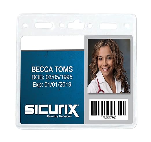 ID Badge Holder Pack of 50 by Baumgarten's - American Made