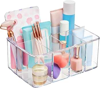 STORi Clear Plastic Stackable Makeup Organizer Trays 4-Pack by STORi - American Made