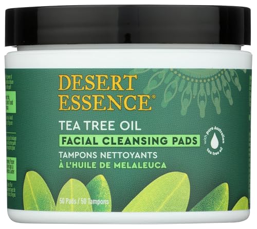 Desert Essence Tea Tree Oil Facial Cleansing Pads 50-Count by Desert Essence - American Made