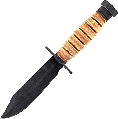 Ontario Knife Company 499 Air Force Survival Knife 5" Sawback Blade with False Top Edge and Blood Grooves, Nat by Ontario Knife Company - American Made