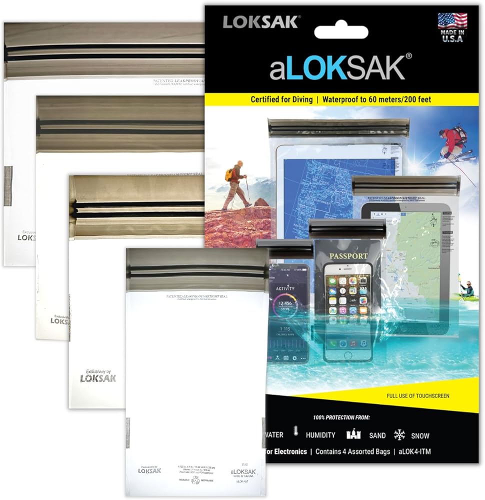 LOKSAK aLOKSAK Waterproof Storage Bags 4x4 Inch 2-Pack by LOKSAK - American Made