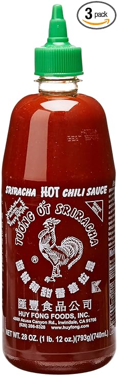 Huy Fong Sriracha Hot Chili Sauce 28 oz 3-Pack by Huy Fong Foods - American Made