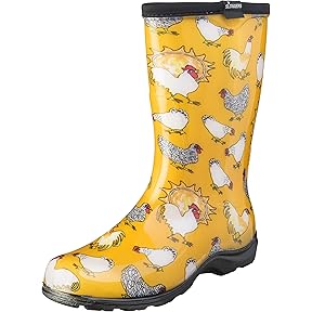 Sloggers Women's Waterproof Mid-Calf Garden Rain Boot - Midsummer Black by Sloggers - American Made