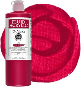 Da Vinci Professional Artist Fluid Acrylic Paint Alizarin Crimson 16oz by Da Vinci Paint Co. - American Made