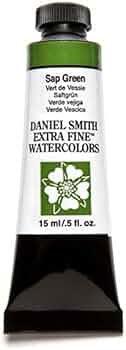 Daniel Smith Extra Fine Watercolor 15ml Paint Tube Sap Green by Daniel Smith - American Made