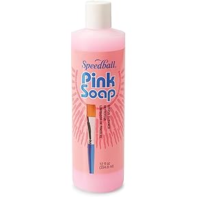 Mona Lisa Pink Soap Brush Cleaner 8 fl oz by Mona Lisa Products - American Made