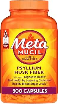 Metamucil Psyllium Husk Fiber Capsules 300 Count by Procter and Gamble Health - American Made