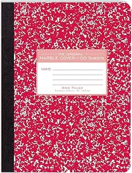 Roaring Spring Hard Cover Composition Notebook Assorted Colors Wide Ruled 100 Sheets by Roaring Spring Paper Products - American Made