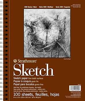 Strathmore 400 Series Sketch Pad 9x12 inch 100 Sheets by Strathmore - American Made