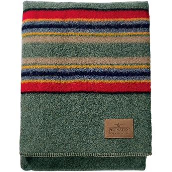 Pendleton Yakima Camp Blanket Green Heather Twin by Pendleton - American Made