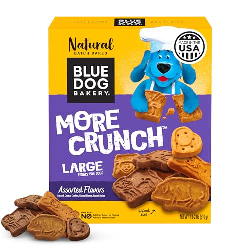 Blue Dog Bakery, More Crunch Assorted Biscuit, Large Dog Treats 18oz 1pk by Blue Dog Bakery - American Made