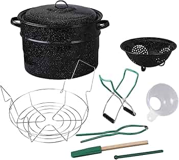 Granite Ware 9-Piece Enamelware Water Bath Canning Kit with Rack and Colander by Granite Ware - American Made