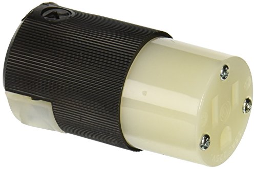 Hubbell HBL5269C Connector 15 amp 125V 5-15R Black/White by Hubbell - American Made