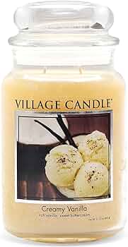 Village Candle Vanilla Cupcake Scented Jar Candle, Large by Village Candle - American Made