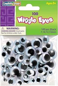 Creativity Street Wiggle Eyes Assorted Sizes Black 100-Piece by Creativity Street - American Made