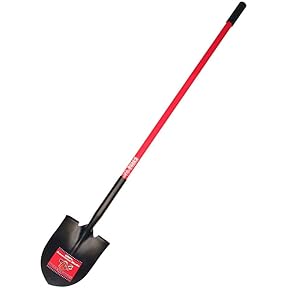 Bully Tools Round Point Mud Shovel 14-Gauge Fiberglass Handle by Bully Tools - American Made