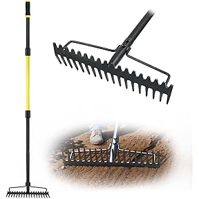 Bully Tools Bow Rake 16 Tines 58-Inch Fiberglass Handle by Bully Tools - American Made