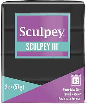 Sculpey III Polymer Clay 2oz Black by Polyform Products - American Made