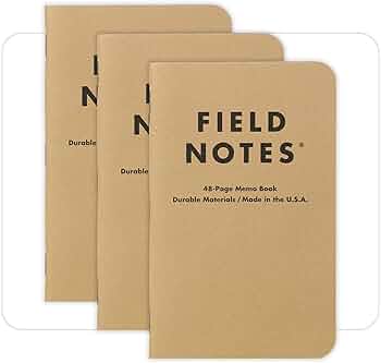 Field Notes Original Kraft Memo Books 3-Pack Plain by Field Notes - American Made