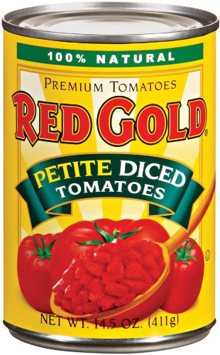 Red Gold Petite Diced Tomatoes 14.5oz 12-Pack by Red Gold Tomatoes - American Made