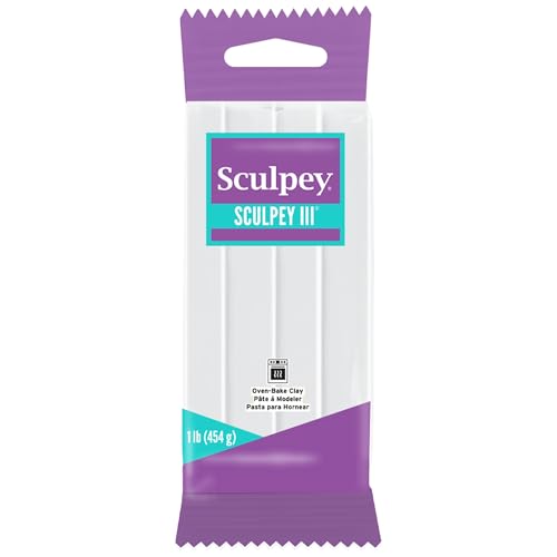Sculpey III Polymer Clay White 1 lb by Sculpey - American Made