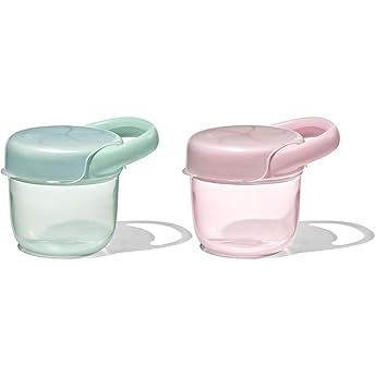 OXO Tot Flip-Top Snack Cup with Handles Aqua by OXO Tot - American Made