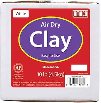 AMACO Air Dry Modeling Clay, White, 10 lbs. by AMACO - American Made