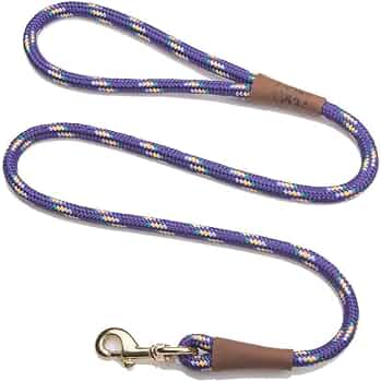Mendota Pet Snap Leash Purple Confetti 1/2in x 6ft Large Breeds by Mendota Pet - American Made
