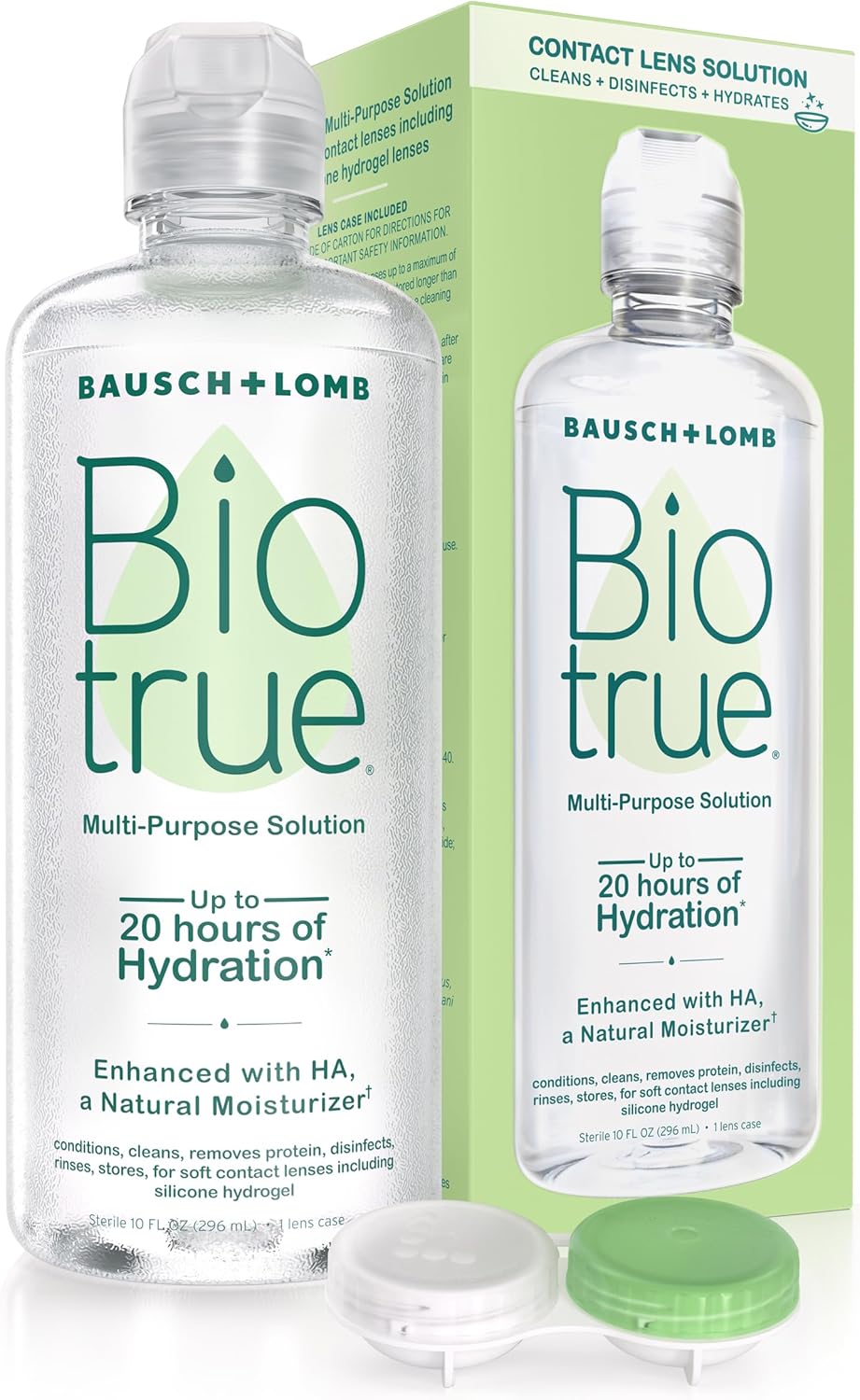 Biotrue Contact Solution Multi-Purpose Solution with Lens Case 10 Fl Oz by Bausch and Lomb - American Made