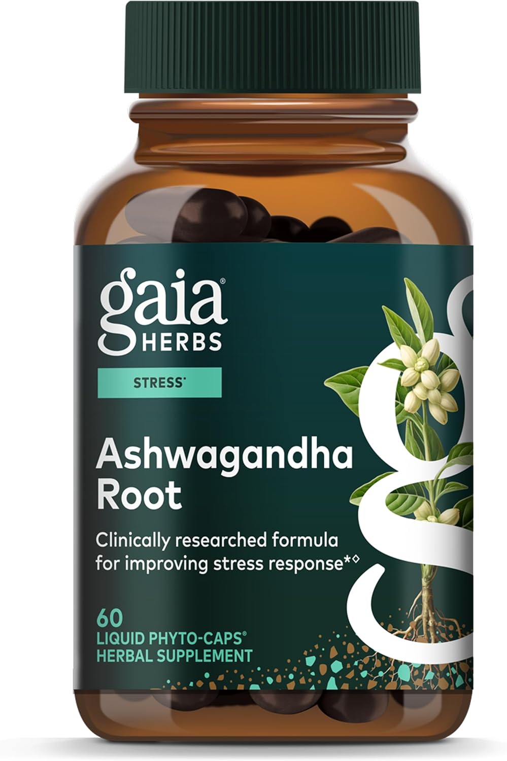 Gaia Herbs Ashwagandha Root 60 Vegan Liquid Phyto-Caps by Gaia Herbs - American Made