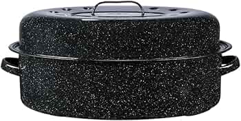 Granite Ware Porcelain Enamel Covered Roaster 20 Lb Black by Granite Ware - American Made