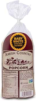Amish Country Popcorn Baby White Kernels 1-Pound Bag by Amish Country Popcorn - American Made