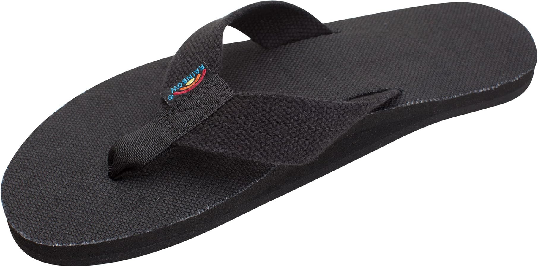 Rainbow Sandals Men's Hemp Single Layer Black by Rainbow Sandals - American Made