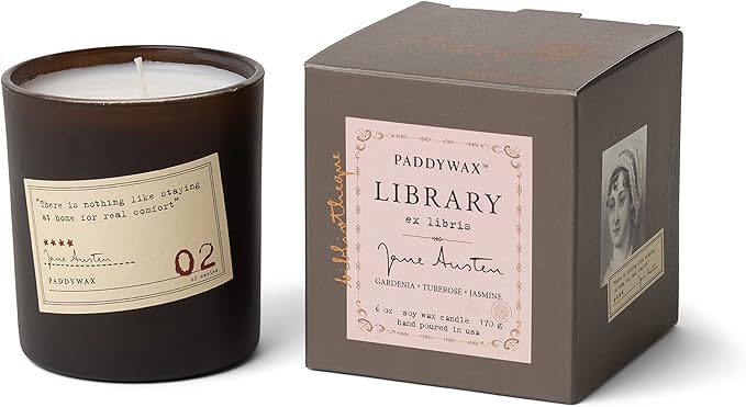 Paddywax Library Collection Jane Austen Candle â€” Peony and Magnolia by Paddywax - American Made
