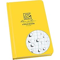 Rite in the Rain Hard Cover Notebook, Yellow Field Pattern