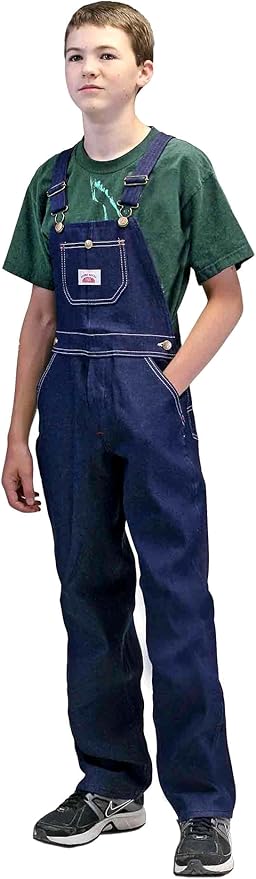 Round House Youth 8-16 Denim Overalls Made in USA by Round House - American Made