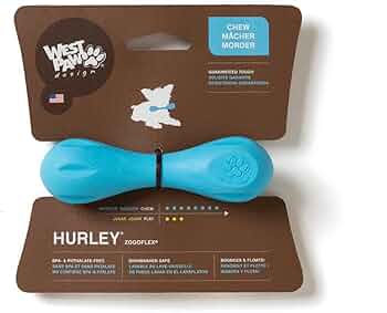 West Paw Zogoflex Hurley Dog Bone Large Aqua by West Paw - American Made
