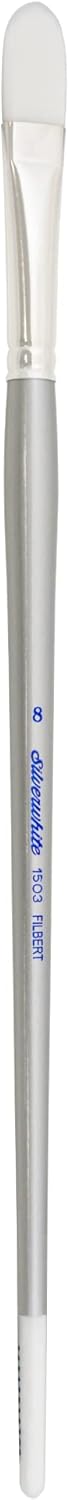 Silver Brush Silverwhite Filbert Paintbrush for Watercolor and Acrylic, Size 6 by Silver Brush Limited - American Made