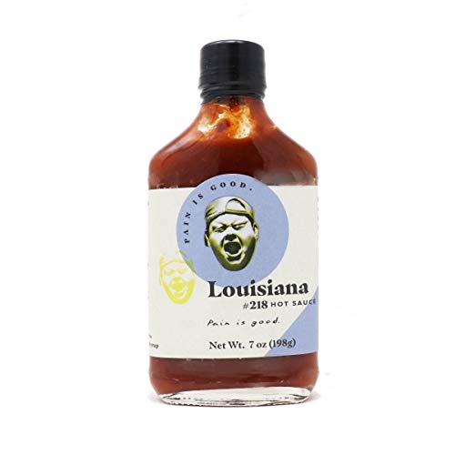 Louisiana Style Hot Sauce - 7oz Bottle - 9,410 Scovilles- All Natural Ingredients, Non-GMO, Gluten-Free, Sugar by Pain is Good - American Made