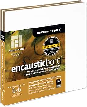 Ampersand Encausticbord 6x6 Inch Panel 4-Pack by Ampersand Art Supply - American Made
